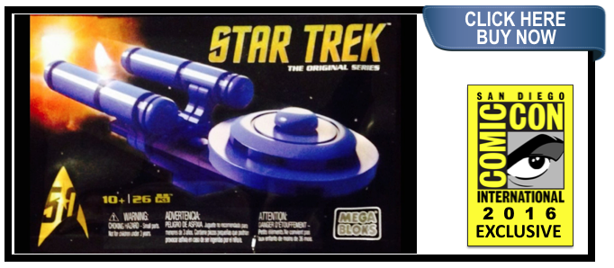 SDCC 2016 Mattel Exclusive Star Trek 50th Anniversary Mega Bloks Blue USS Enterprise