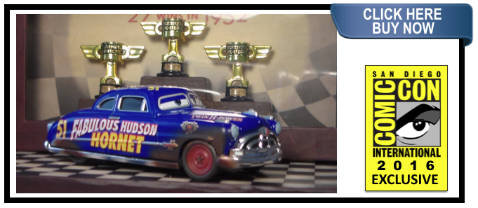 2016 SDCC Comic Con Mattel Exclusive Disney Pixar Cars Precision Series Die-Cast Dirt Track Fabulous Hudson Hornet Vehicle