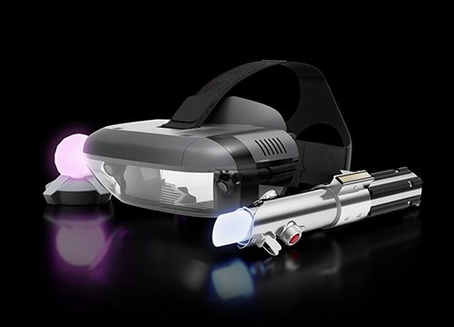 Jedi Challenges AR Headset with Lightsaber Controller and Tracking Beacon